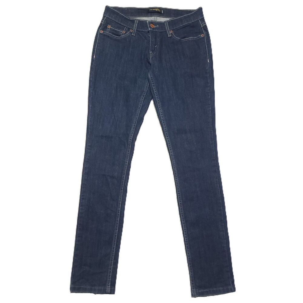 Levis 524 too superlow Jeans Womens Junior 5M Stretch Blue Denim Pants